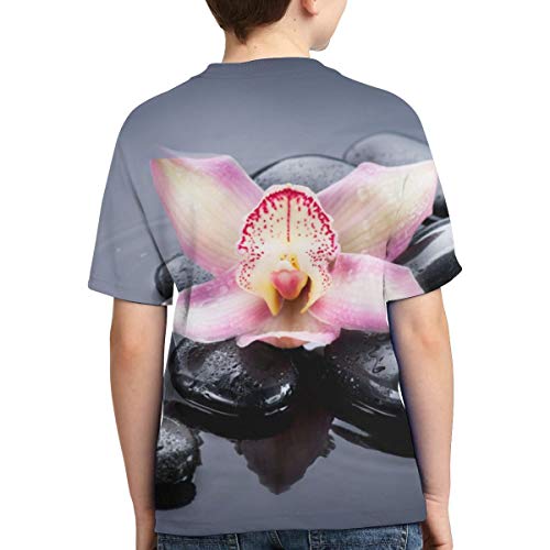 Camisetas para niños Zen Stones SPA Camisas de Corte Casual para Hombres Camisetas de Moda de Manga Corta