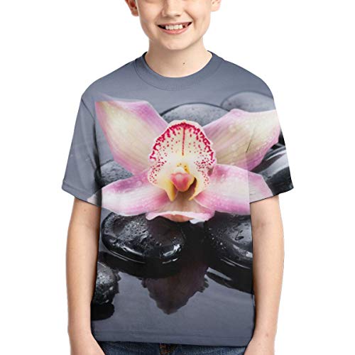 Camisetas para niños Zen Stones SPA Camisas de Corte Casual para Hombres Camisetas de Moda de Manga Corta