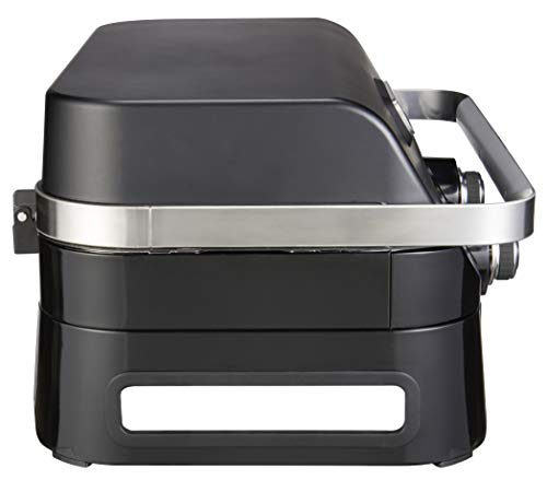 CAMPINGAZ Attitude 2100 LX Mesa portátil, 5 kW de Potencia, Barbacoa de Gas para Camping con Tapa, termómetro, Parrilla de Hierro Fundido y Plancha, Negro