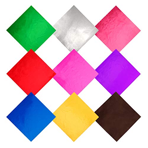 Candy Envoltorios 900 Piezas Aluminio Envoltorios de Dulces de Chocolate Envoltura de Papel de Aluminio Dorado para Navidad Envases de Dulces y Chocolate de Bricolaje 9 Colores