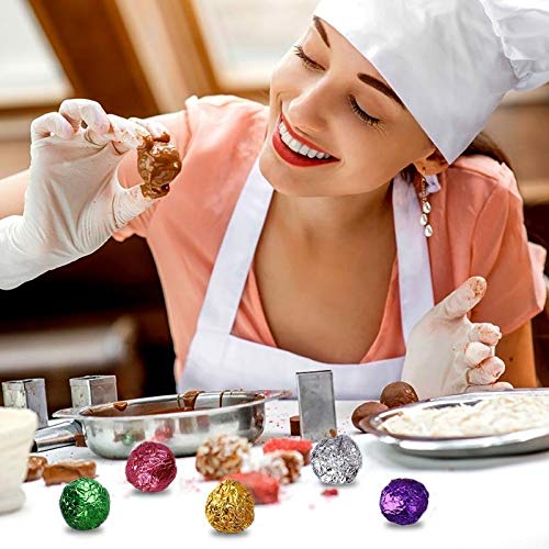 Candy Envoltorios 900 Piezas Aluminio Envoltorios de Dulces de Chocolate Envoltura de Papel de Aluminio Dorado para Navidad Envases de Dulces y Chocolate de Bricolaje 9 Colores