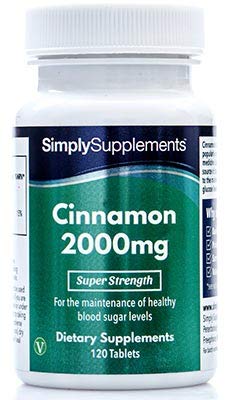 Canela 2000mg - ¡Bote para 2 meses! - Apto para veganos - 120 Comprimidos - SimplySupplements