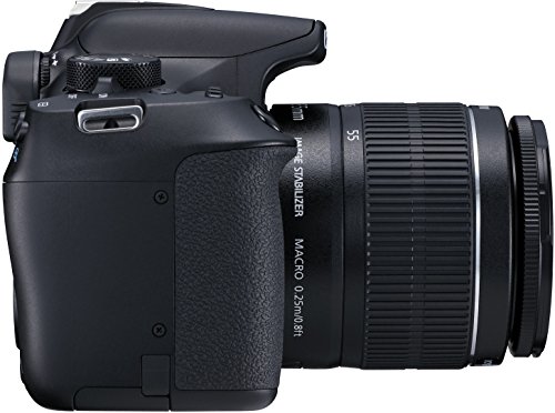 Canon EOS 1300D - Cámara réflex de 18 Mp (pantalla de 3", Full HD, 18-55 mm, f/1.5-5.6, NFC, WiFi), color negro - Kit con objetivo EF-S 18-55 mm f/3.5-5.6 IS II (versión importada)