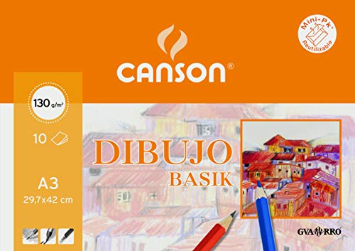 Canson 403159 - Papel para dibujo, 10 hojas, Multicolor, A3