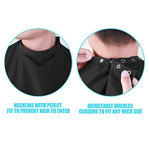 capa peluqueria, capa de peluqueria, capa cortar pelo, capa chal de salón, capas de corte peluqueria para peluquería familiar, cepillo plumero, peine (negro)