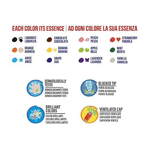 Carioca Perfume | 43082 - Caja Especial de rotuladores con Aromas y Pegatinas para Colorear. Colores Surtidos, 30 Unidades