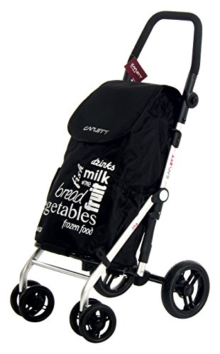 Carlett Lett 450 Carro de Compras, Aluminio, Negro, 62 x 19 x 29 cm