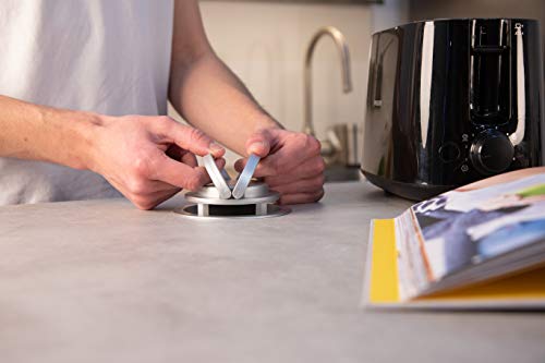 Carrefour 190453 base múltiple Interior 3 salidas AC Negro, Plata - Bases múltiples (Interior, 3 salidas AC, Negro, Plata, 250 V, 16 A, 1 pieza(s))