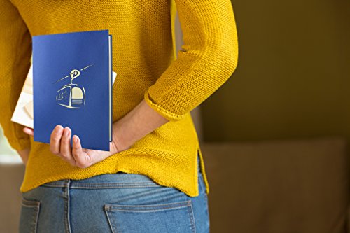 Carte postale pop up en 3D thème sports d'hiver et sports de montagne: idéal pour offrir un bon cadeau aux amateurs de ski, snowboard et randonnée en montagne. Parfait comme carte d'anniversaire.