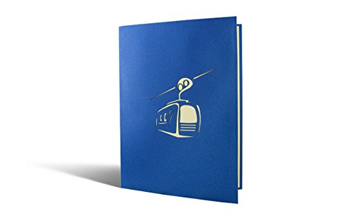 Carte postale pop up en 3D thème sports d'hiver et sports de montagne: idéal pour offrir un bon cadeau aux amateurs de ski, snowboard et randonnée en montagne. Parfait comme carte d'anniversaire.