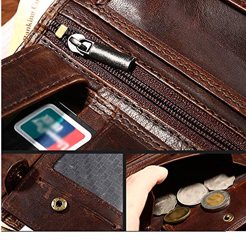 Cartera de cuero para hombre Mini billetera de cuero for hombre con bolsillo for monedas Cartera for tarjeta de crédito comercial Cartera de viaje casual for bolsillo delantero Ideal for hombres, herm