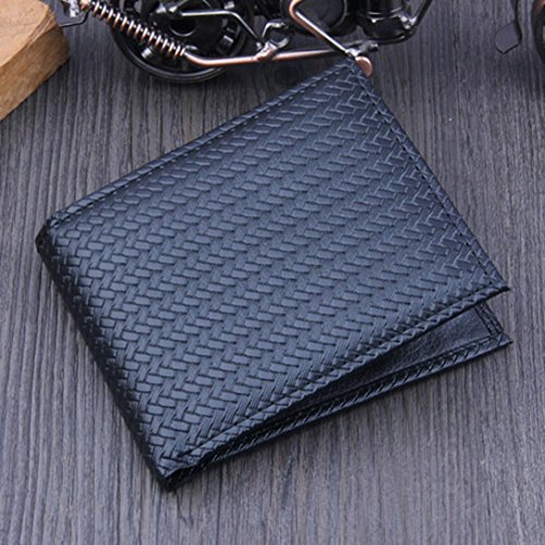 Cartera de pequeña Piel Monedero de Elegante y Moda Negro para Hombre por ESAILQ P