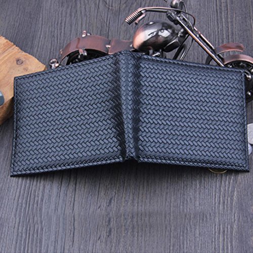 Cartera de pequeña Piel Monedero de Elegante y Moda Negro para Hombre por ESAILQ P