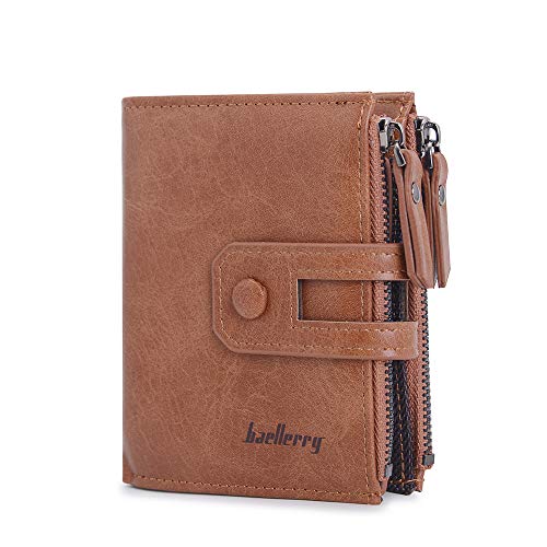 Cartera Hombre con Monedero Pequeño de Cuero Hombre Carteras Monederos Corta con Titular de la Tarjeta de Crédito