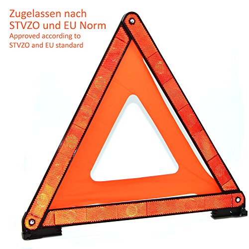 CARTO triángulo reflectante ECE - seguridad en zonas de accidentes o puntos de peligro / para coches / para todo tipo de vehículos a motor