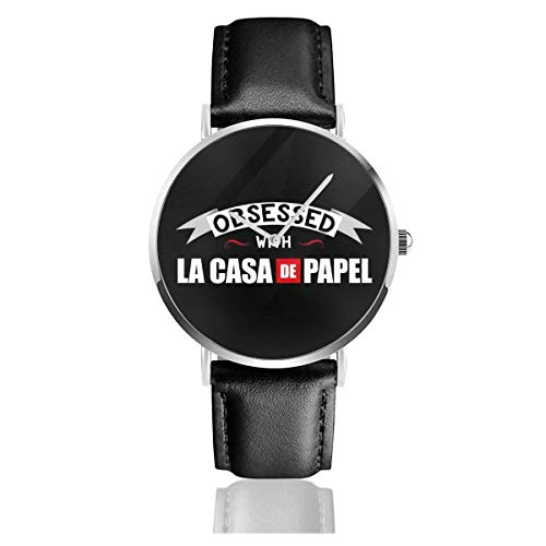 Casual de Negocios Unisex obsesionado con los Relojes de Cuero de Cuarzo La Casa De Papel