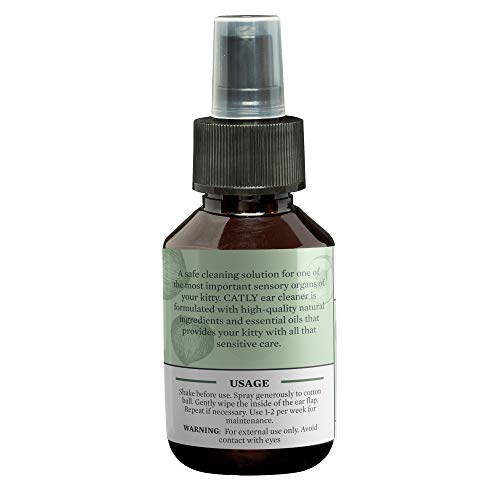 Catly Limpiador del oído para el Gato | Bio-Aerosol de Hamamelis 100Ml | Champú seco Alternativa