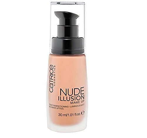 Catrice Cosmetics Nude Illusion Base de maquillaje ligero y Fondant con efecto corrector y Couvrance matifiante perfectamente equilibrado de color N ° 025 Nude Sand, 30 ml, 1.01 fl. oz.