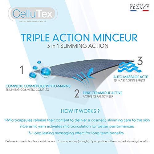 Cellutex Minceur - Mallas de cerámica para Mujer, Mujer, TC140, Negro, Medium