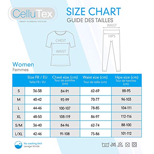 Cellutex Minceur - Mallas de cerámica para Mujer, Mujer, TC140, Negro, Medium