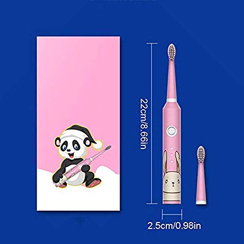 Cepillo de dientes eléctrico recargable para niños ZXT 3-6-12 años de edad, onda de sonido impermeable, super suave, cepillo de dientes automático (color : Azul)