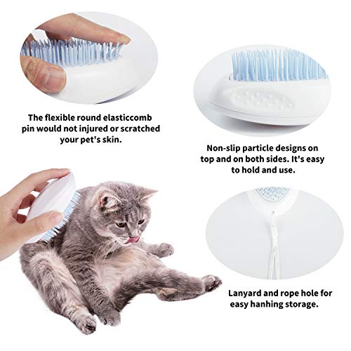 Cepillo para gatos EKKONG, cepillo suave, autolimpieza, cepillo para pelos, cepillo para gatos, para pelo largo, pelo corto, gato, perro, conejos, cuidado del cabello suelto