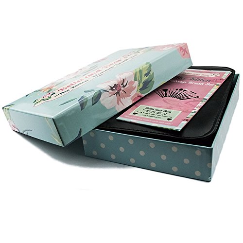 Cepillos de Mauillaje Profesionales de Bella and Bear.Un conjunto Cepillos de Maquillaje de 15 piezas Profesional de Calidad con Un Estuche Deluxe para Proteger tus Cepillos. Cepillo Lynx Kabuki incluído.