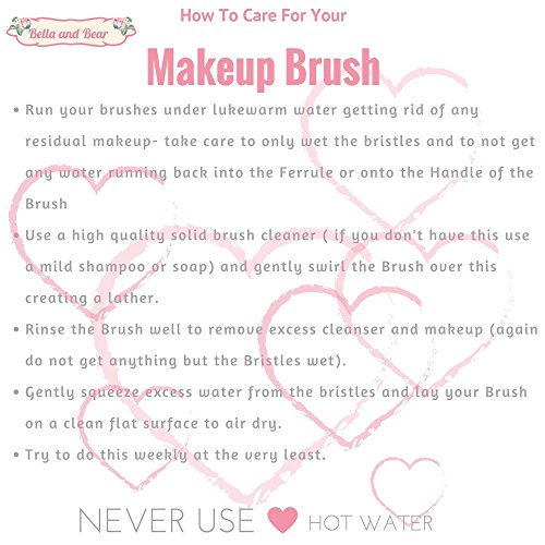 Cepillos de Mauillaje Profesionales de Bella and Bear.Un conjunto Cepillos de Maquillaje de 15 piezas Profesional de Calidad con Un Estuche Deluxe para Proteger tus Cepillos. Cepillo Lynx Kabuki incluído.