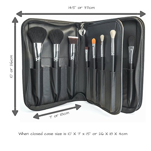 Cepillos de Mauillaje Profesionales de Bella and Bear.Un conjunto Cepillos de Maquillaje de 15 piezas Profesional de Calidad con Un Estuche Deluxe para Proteger tus Cepillos. Cepillo Lynx Kabuki incluído.