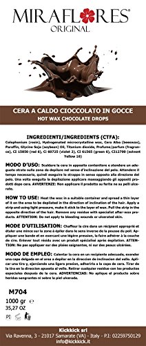 Cera depilatoria al Chocolate en perlas apta para depilación brasileña cera de primera calidad 1 Kg - Kickkick