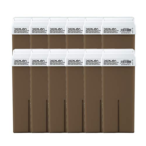 Cera depilatoria Roll On 12 x cartuchos de 100ml Chocolate - Alta calidad - Roll-on Cera para depilación