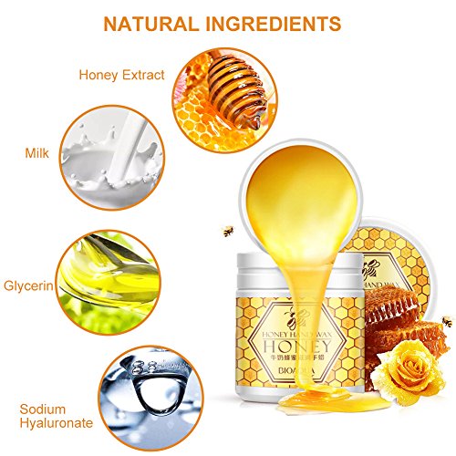 Cera para manos, 170 g/Botella Máscara seca a mano, tratamiento hidratante y nutritivo, exfoliante de callos y piel muerta, máscara hidratante para manos secas, Cree una mano hermosa