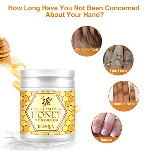 Cera para manos, 170 g/Botella Máscara seca a mano, tratamiento hidratante y nutritivo, exfoliante de callos y piel muerta, máscara hidratante para manos secas, Cree una mano hermosa