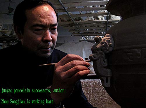 Cerámica China, cerámica de junyao, Regalos del Negocio, Mejores Colecciones y Obras de Arte, Ornamentos de la Sala de Estar, Obras maestras 33 * 29cm