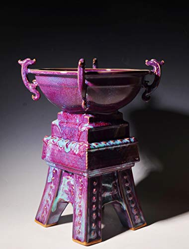 Cerámica China, cerámica de junyao, Regalos del Negocio, Mejores Colecciones y Obras de Arte, Ornamentos de la Sala de Estar, Obras maestras 33 * 29cm