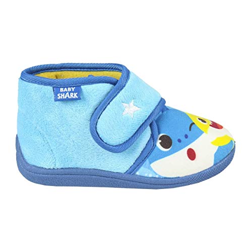 CERDÁ LIFE'S LITTLE MOMENTS 2300004561_T024-C56 Zapatillas de Casa Cerradas de Baby Shark - Licencia Oficial Nickelodeon, Azul, 24 para Niños