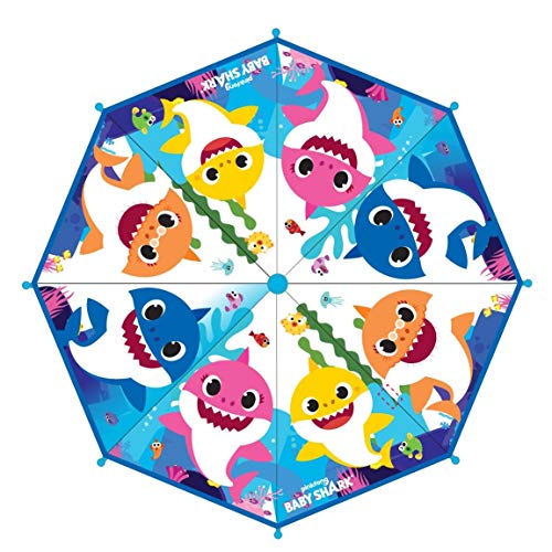 CERDÁ LIFE'S LITTLE MOMENTS- Paraguas Transparente de Baby Shark -Licencia Oficial Nickelodeon, Color (2400000556)