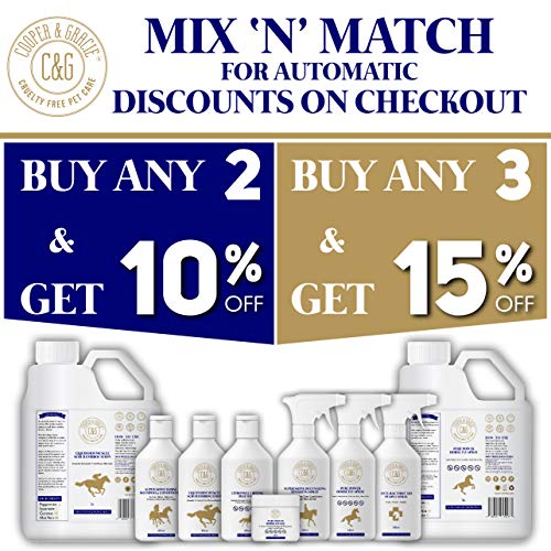 C&G Pets | Horse Super Shine Spray de Acabado desenredante 500 ml | Acondicionador Repelente de Polvo | Ingredientes Naturales | Protege el Brillo Natural de la Cola