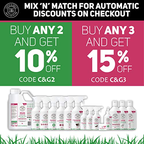 C&G Pets | Rígida para eliminar manchas y olores de mascotas 1 litro | Fórmula a base de plantas alto recuento de bacterias enzimas naturales | Antibacteriano antihongos evita marcas