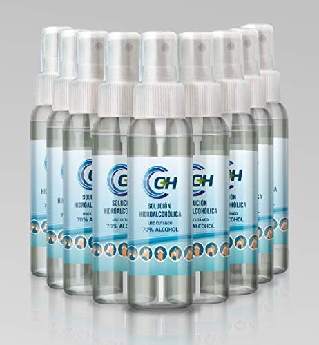 C+H Solución hidroalcohólica uso cutáneo | 9 unidades | Es desinfección en spray | Hidroalcohol manos y otras superficies