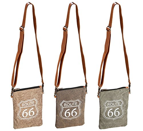 CH Trading Route 66 - Bolso Bandolera, Color marrón