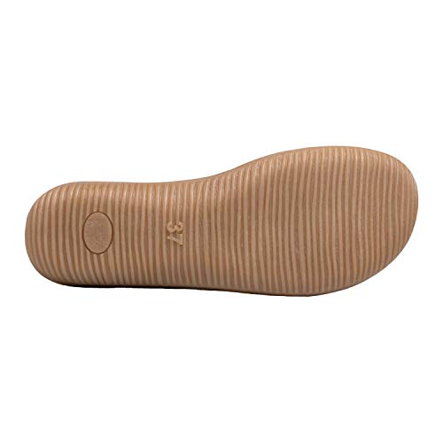 Chacal Shoes - Zapatos Casual de Mujer - máximo Confort - Zapatos Deportivos de Cuero 100% - Cordones elásticos - Fácil Calzado - Color Marrón en Talla 39