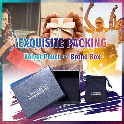 ChainsPro Cordón Tranzado de Collar 6mm 20 Inch Largo Acero Inoxidable Oro Amarillo Real Joyería Gruesa Fina para Masculino y Femenino