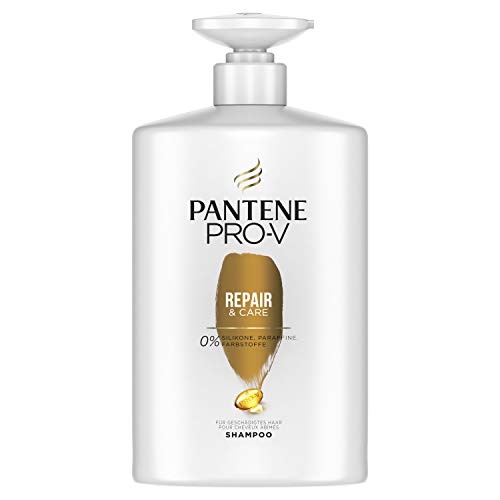 Champú Pantene Pro-V XXL Repair & Care para cabello dañado, 1 litro, con dispensador, cuidado del cabello seco, champú para mujer, cuidado del cabello seco, brillo XXL