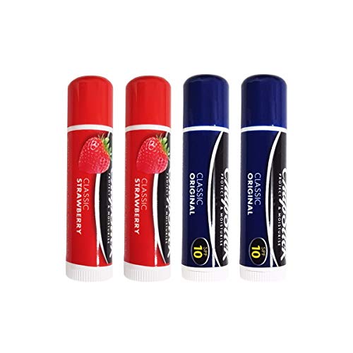 Chapstick – Paquete de 4: 2 fresas, 2 clásico original