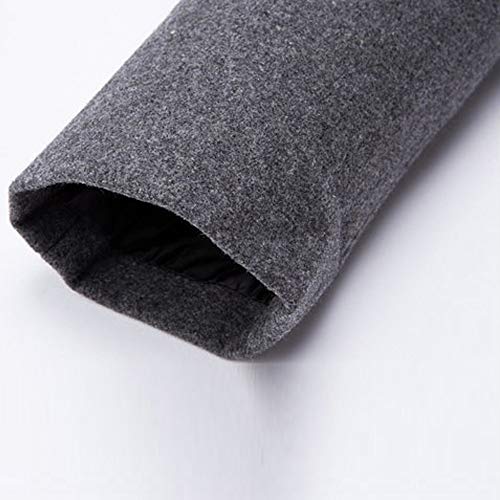 Chaqueta de Hombre de BaZhaHei Chaqueta Cortavientos de Lana Solapa de Lana Abrigo Largo del Camisetas de Hombres cálido Invierno Trinchera Outwear botón Elegante Abrigo de Hombre