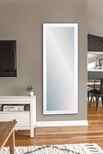Chely Intermarket, Espejo de Pared Cuerpo Entero 35X100 cm(42,50x107,50 cm)/Blanco/Mod-146, Ideal para peluquerías, salón, Comedor, Dormitorio y oficinas. Fabricado en España. Material Madera.