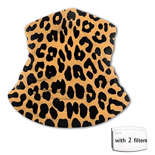 chenguang4422 Pañuelo para el cuello Pañuelo con estampado de leopardo gratis Pasamontañas de vector Variedad Toalla de cara Bufanda Cubierta de babero de seda de hielo a prueba de viento con filtro