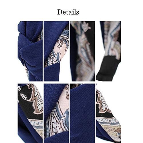 ChenTeShangMao Hairband - Simple Y Purehand De ala Ancha Gasa Medio Nudo Chica Hairband, Lavado De Cara/Maquillaje/For Llevar, Suave/Agradable A La Piel, 2 Colores Moda (Color : Blue)