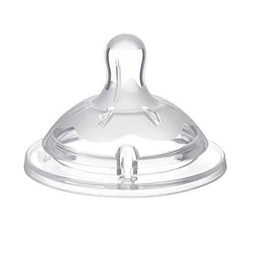 Chicco NaturalFeeling - Tetina inclinada de silicona con flujo regulable para bebé de 4 meses + , 2 unidades